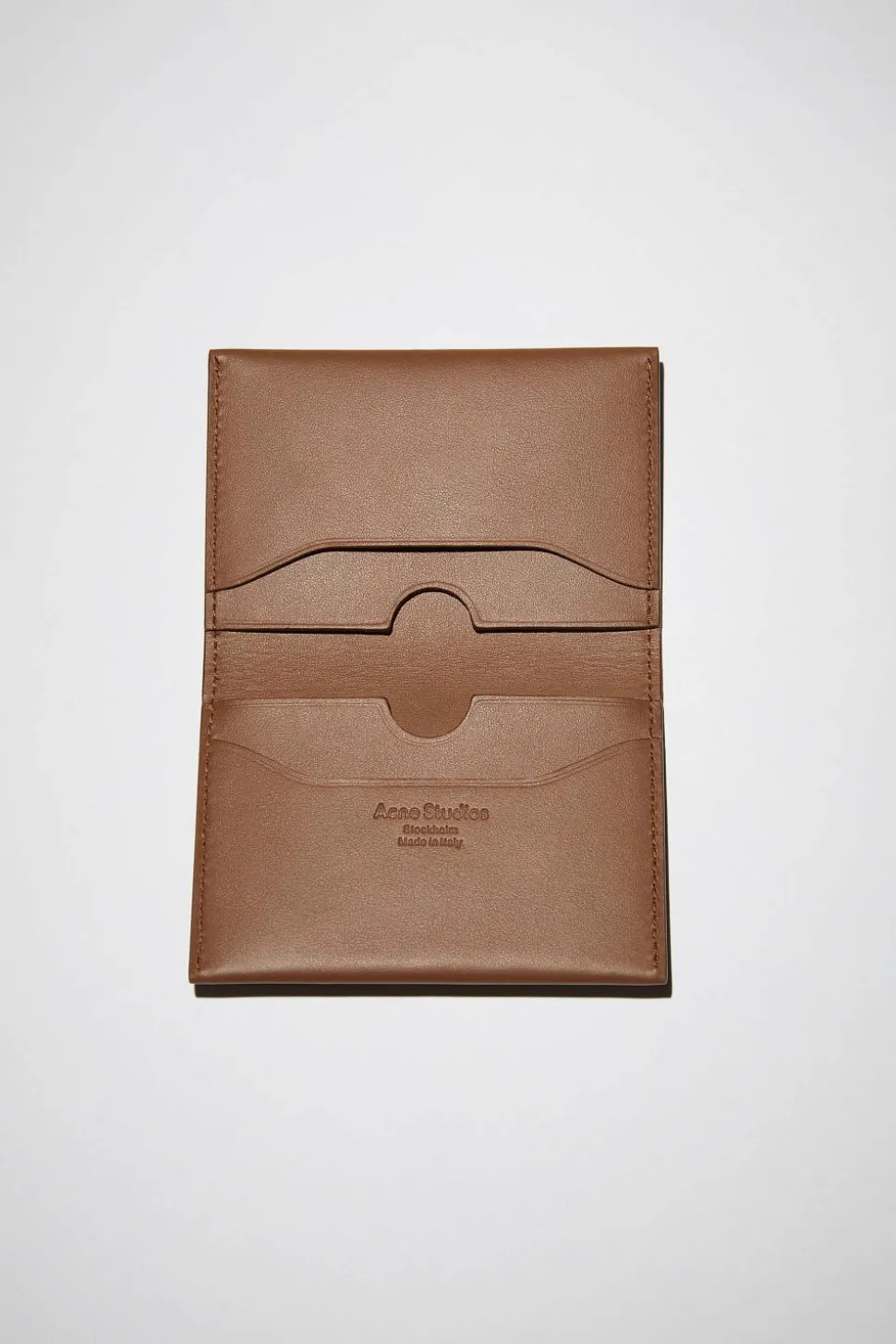 Folded Card Holder Camel Brown FN-UX-SLGS000104