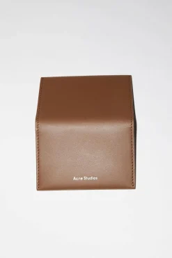 Folded Card Holder Camel Brown FN-UX-SLGS000104