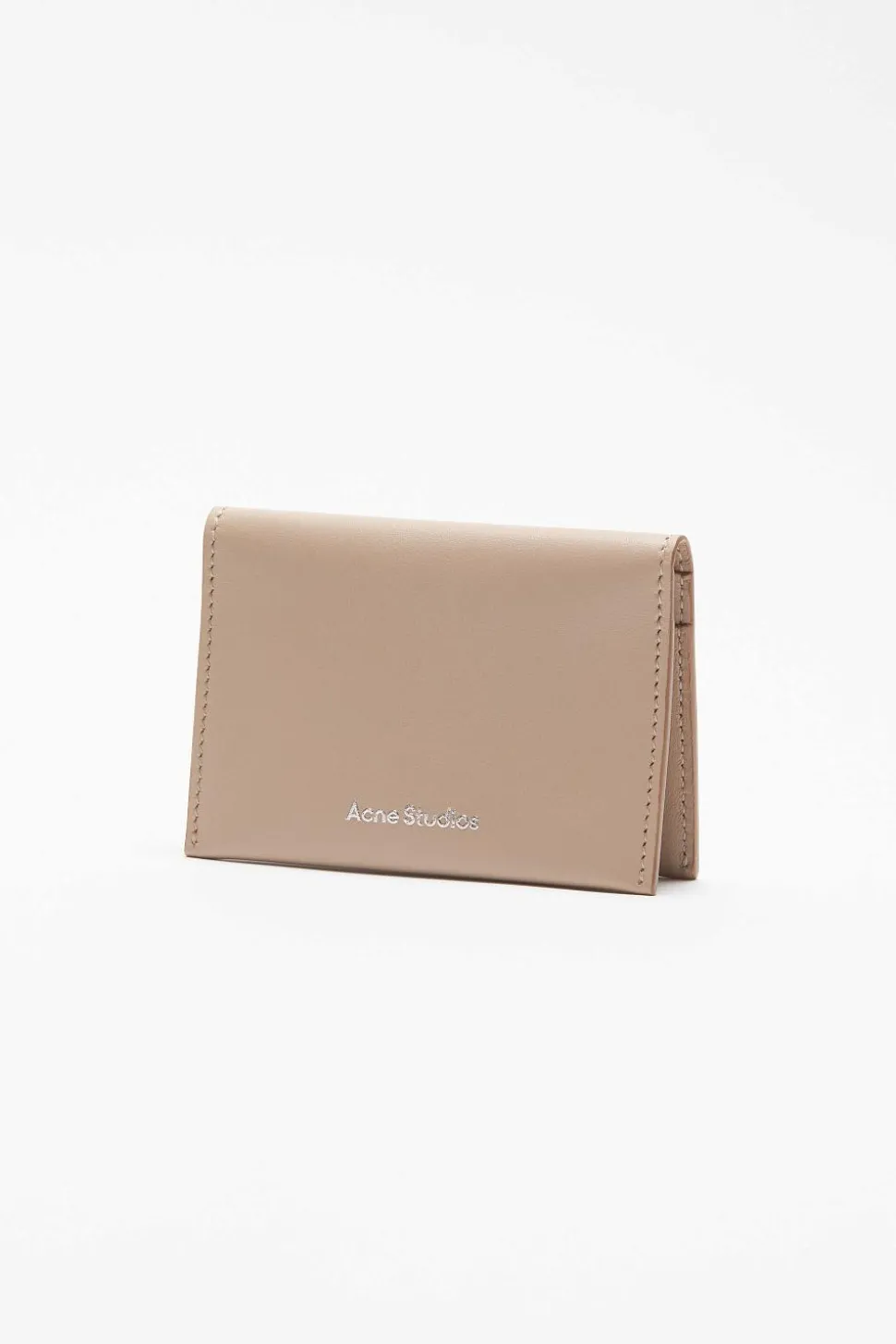 Folded Leather Wallet Taupe Beige FN-UX-SLGS000255