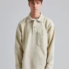 Fraser Relaxed Organic Loopback LS Polo Oatmeal