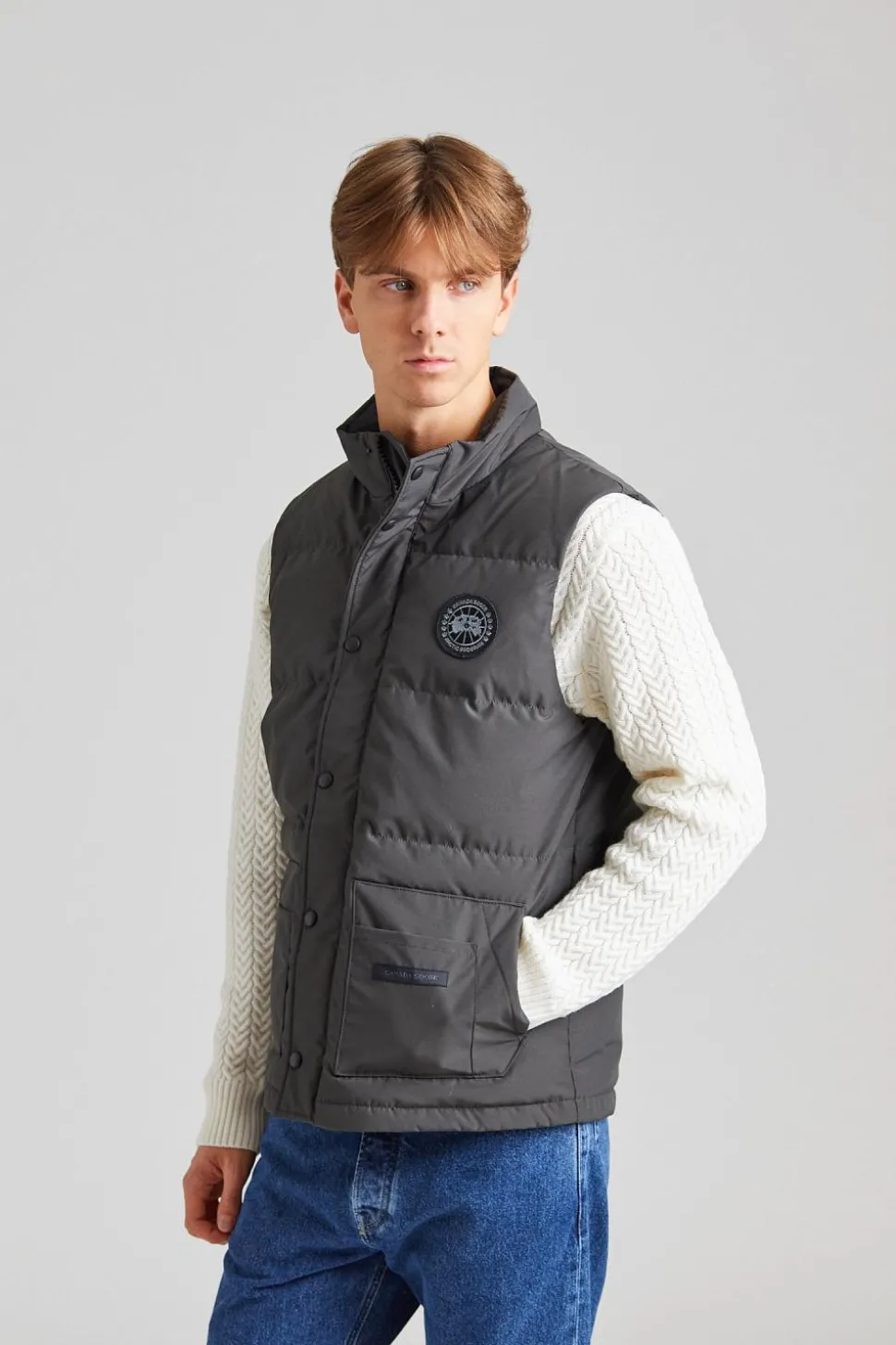 Freestyle Crew Vest Black Disc Volcano