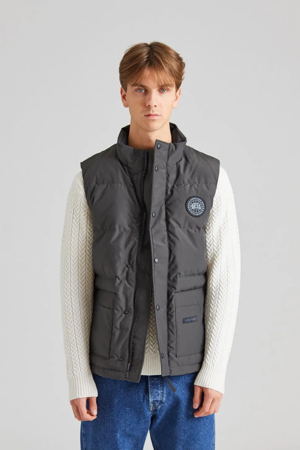 Freestyle Crew Vest Black Disc Volcano