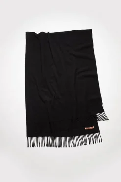 Fringe Wool Scarf Black FN-UX-SCAR000217