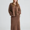 Fure Fluffy Skirt Dk Brown