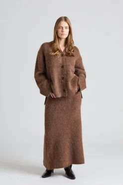 Fure Fluffy Skirt Dk Brown