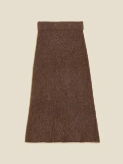 Fure Fluffy Skirt Dk Brown