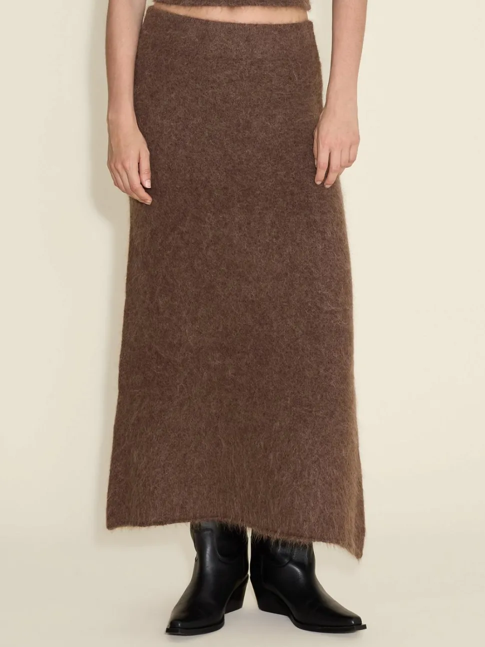 Fure Fluffy Skirt Dk Brown