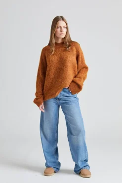 Fure Fluffy Sweater Red Mix