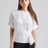 Gather Detail Tee White