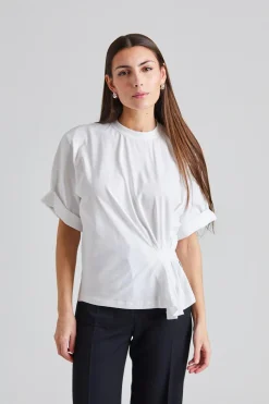 Gather Detail Tee White