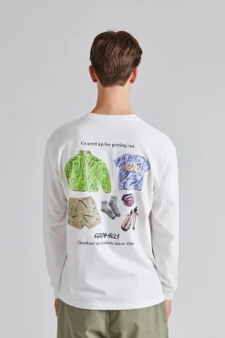 Geared Up L/S Tee White