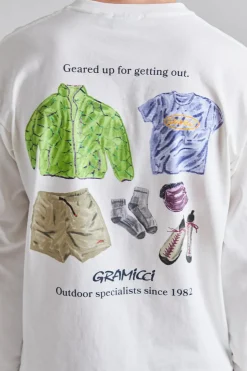 Geared Up L/S Tee White