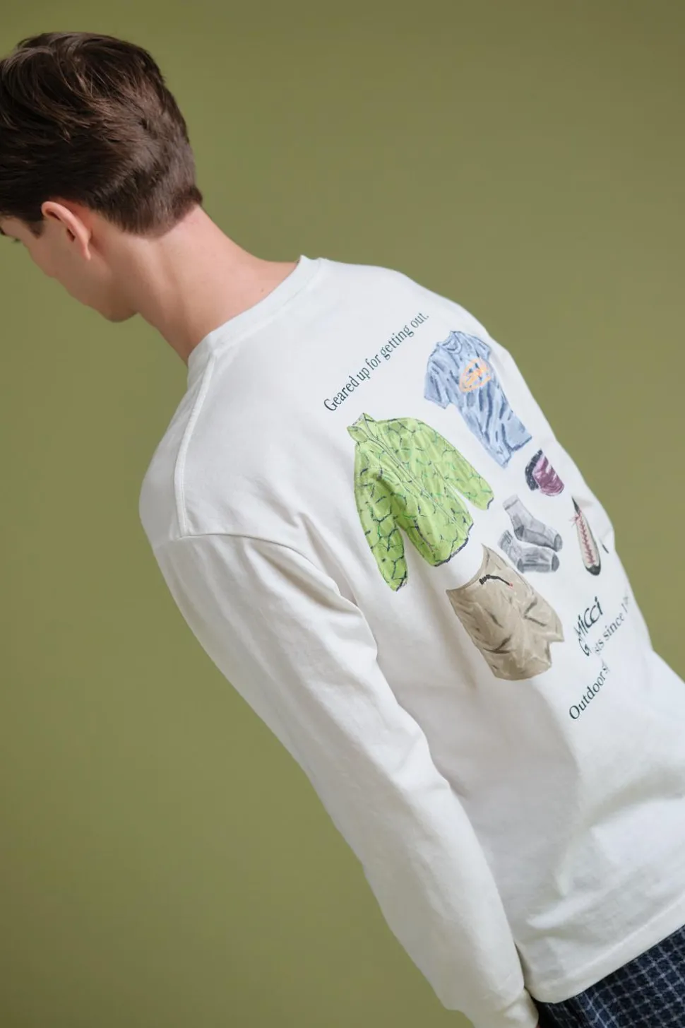 Geared Up L/S Tee White