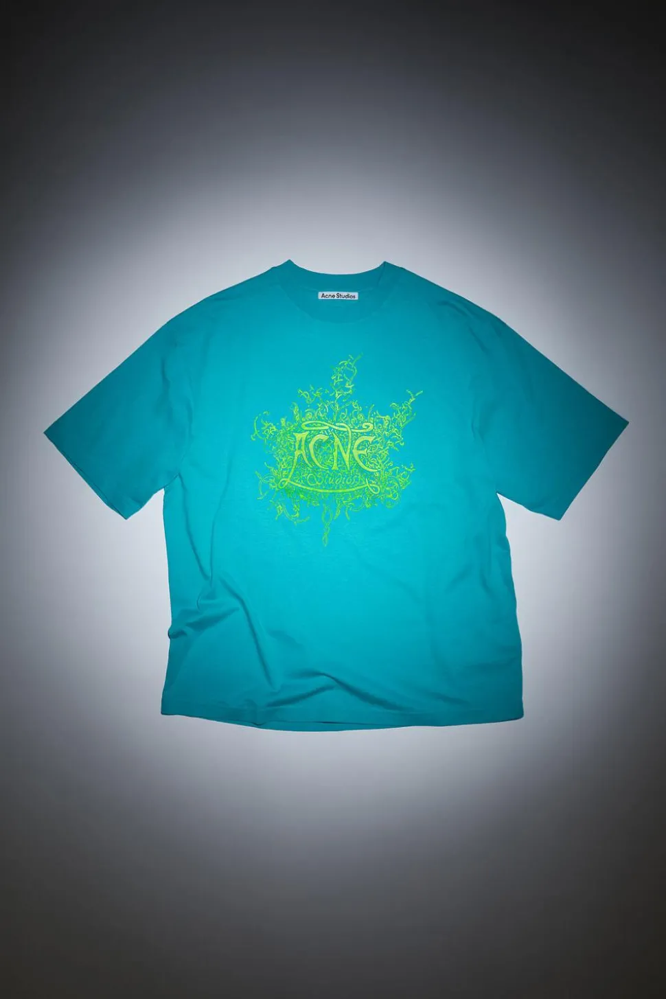 Glow In The Dark Logo T-shirt Fluo Blue FN-MN-TSHI000530