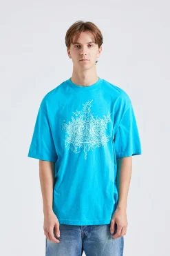 Glow In The Dark Logo T-shirt Fluo Blue FN-MN-TSHI000530
