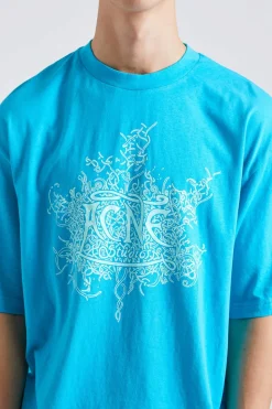 Glow In The Dark Logo T-shirt Fluo Blue FN-MN-TSHI000530