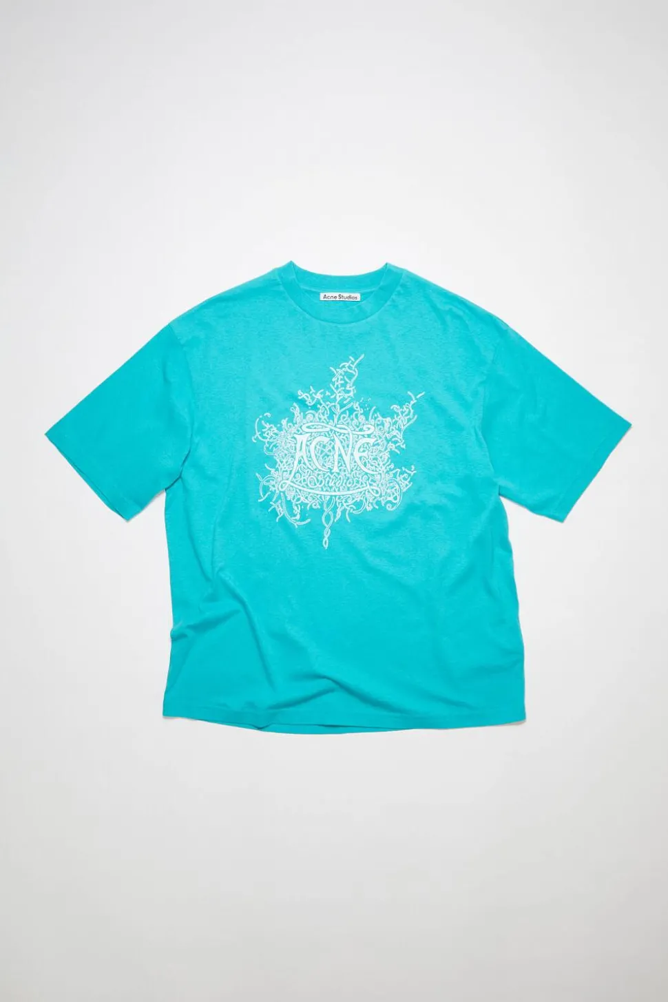 Glow In The Dark Logo T-shirt Fluo Blue FN-MN-TSHI000530