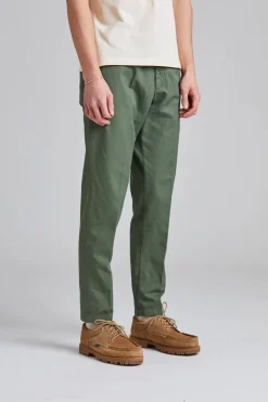 Greg Cotton Linen Trouser Green