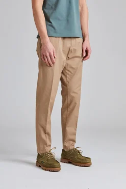 Greg Cotton Linen Trouser Brown