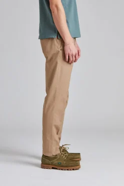 Greg Cotton Linen Trouser Brown