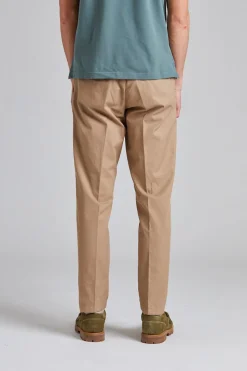 Greg Cotton Linen Trouser Brown