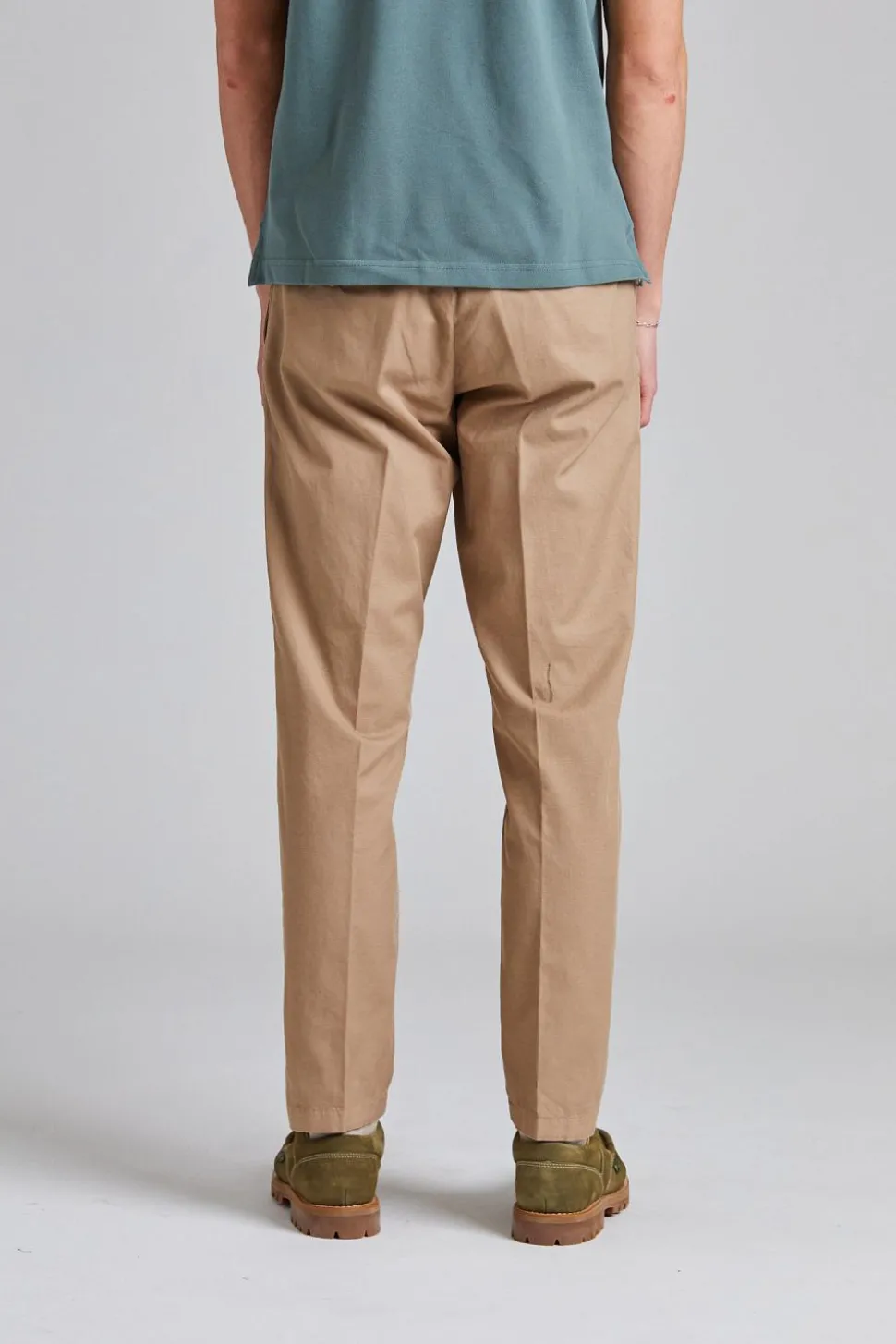Greg Cotton Linen Trouser Brown
