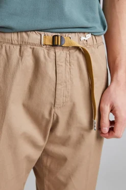 Greg Cotton Linen Trouser Brown