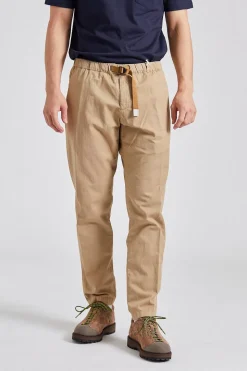 Greg Regular Fit Cotton Linen Khaki Brown