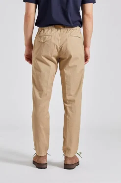 Greg Regular Fit Cotton Linen Khaki Brown
