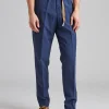 Greg Soft Lyocell Trouser Blue