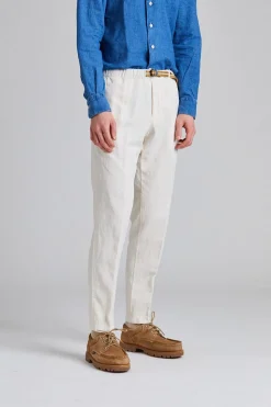 Greg Soft Lyocell Trouser Off White