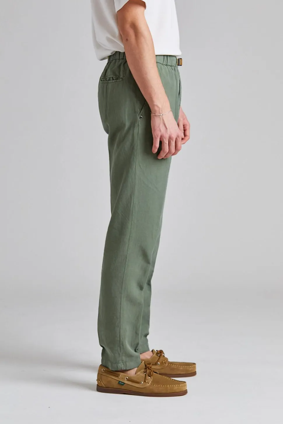 Greg Soft Lyocell Trouser Green