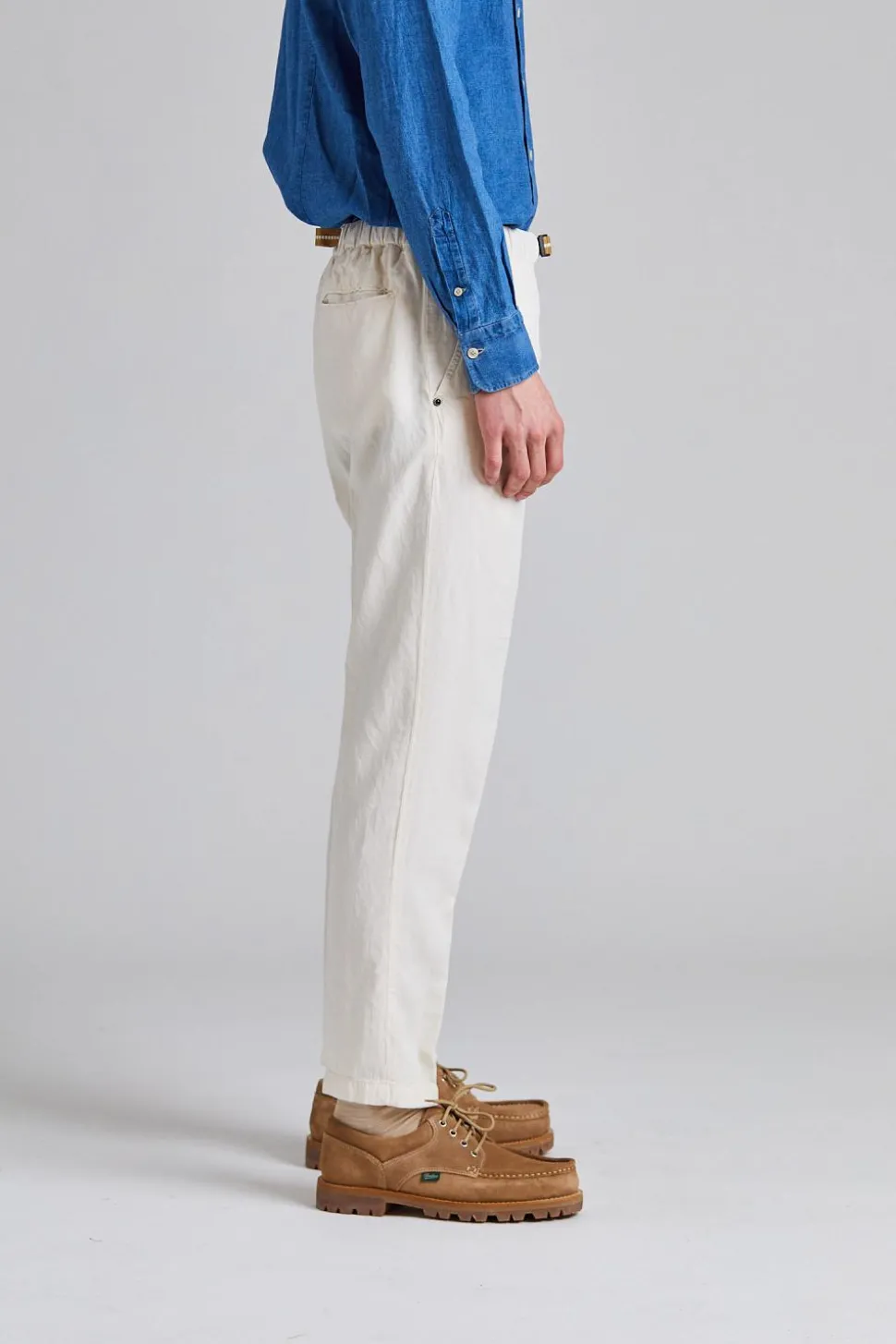 Greg Soft Lyocell Trouser Off White