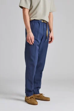 Greg Soft Lyocell Trouser Blue