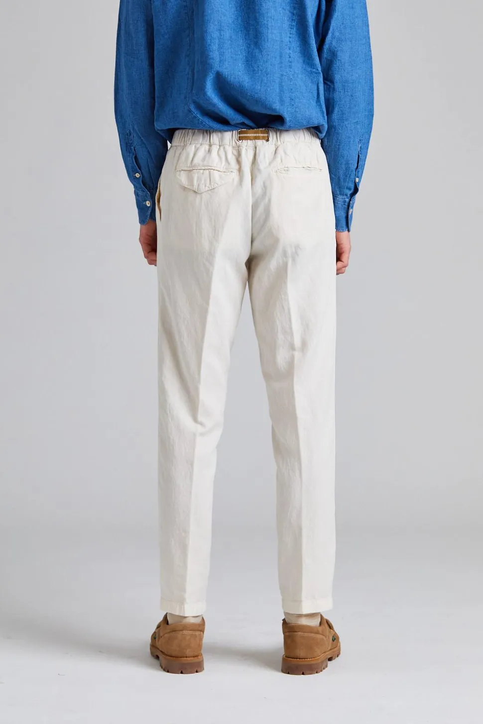 Greg Soft Lyocell Trouser Off White