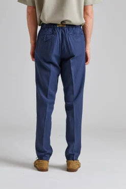 Greg Soft Lyocell Trouser Blue