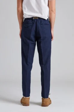 Greg Soft Lyocell Trouser Navy