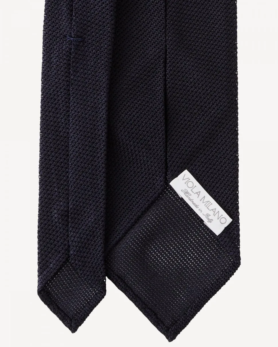 Grenadine Garza Fina Unlined Tie Navy