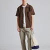 Gustav Crochet Jersey Shirt Chestnut