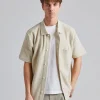 Gustav Crochet Jersey Shirt Oatmeal