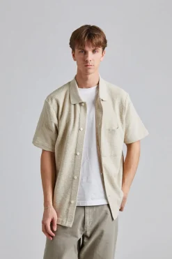 Gustav Crochet Jersey Shirt Oatmeal