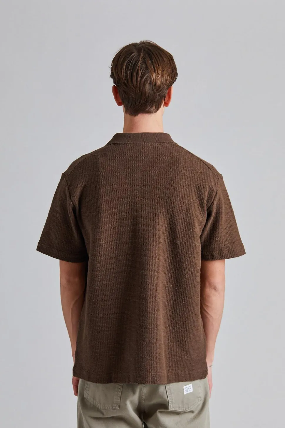 Gustav Crochet Jersey Shirt Chestnut