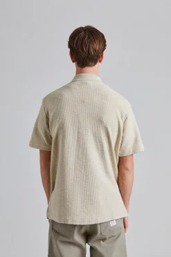 Gustav Crochet Jersey Shirt Oatmeal