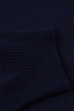Half Zip Merino Wool Blå