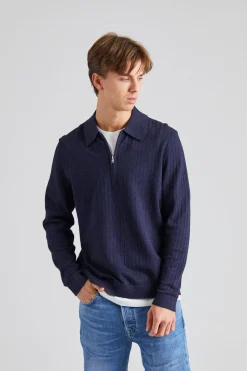 Hansie LS Navy Melange