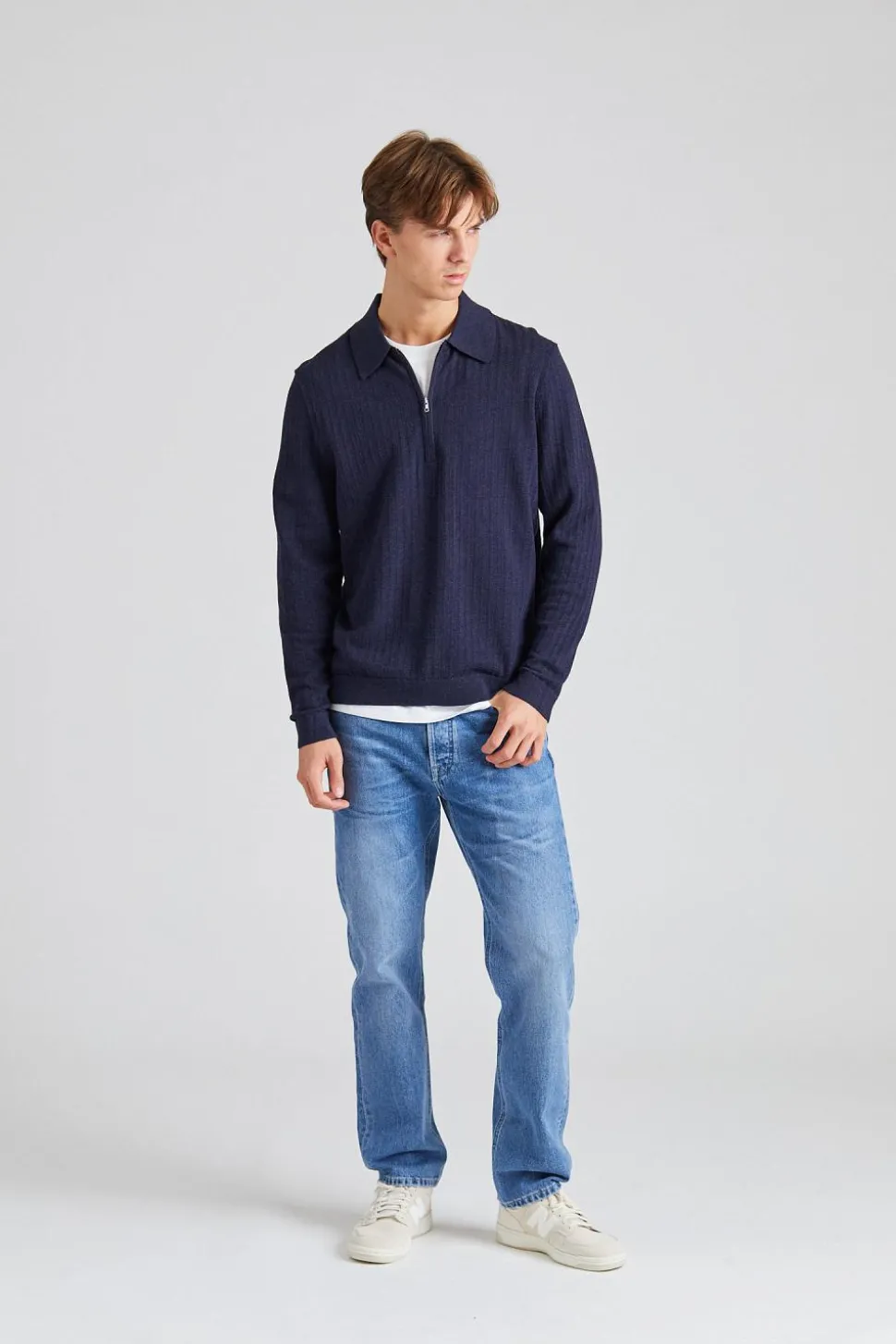 Hansie LS Navy Melange