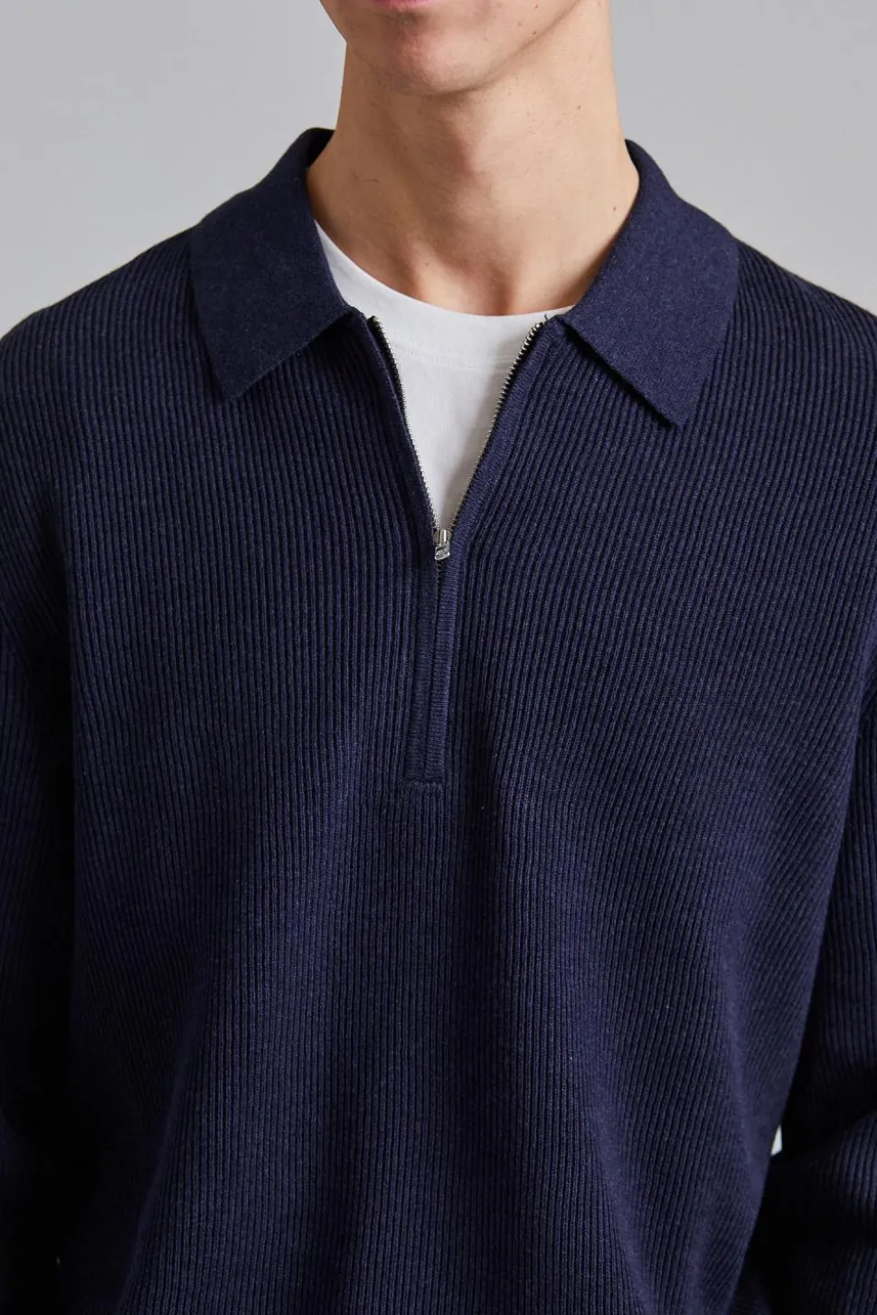 Hansie LS Navy Melange