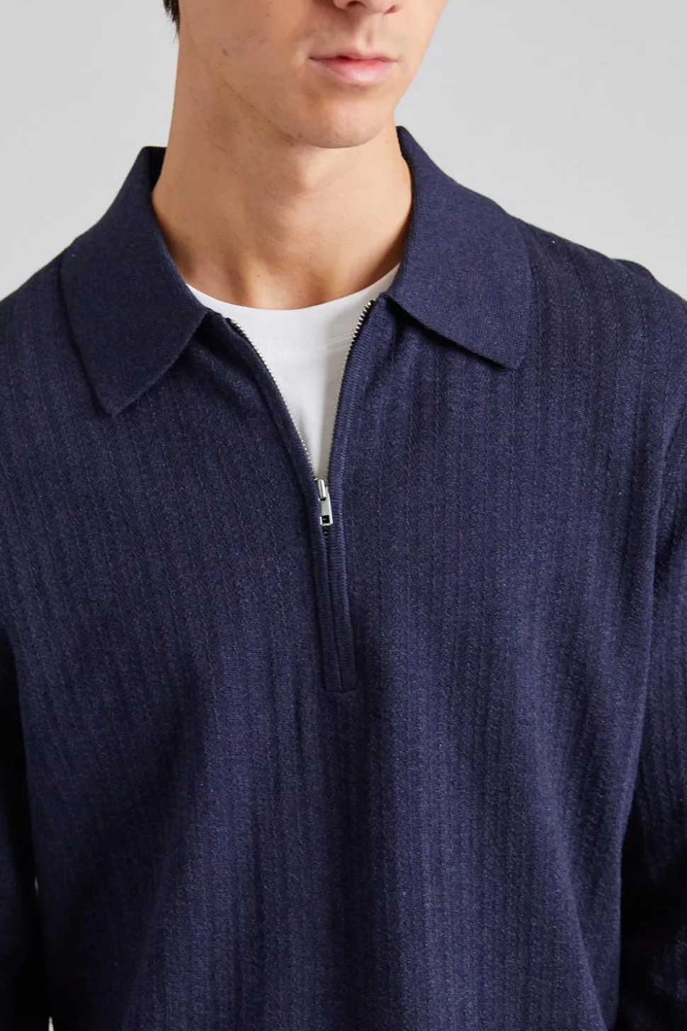 Hansie LS Navy Melange