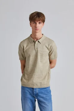 Henrik Cotton Pique Sand Mix