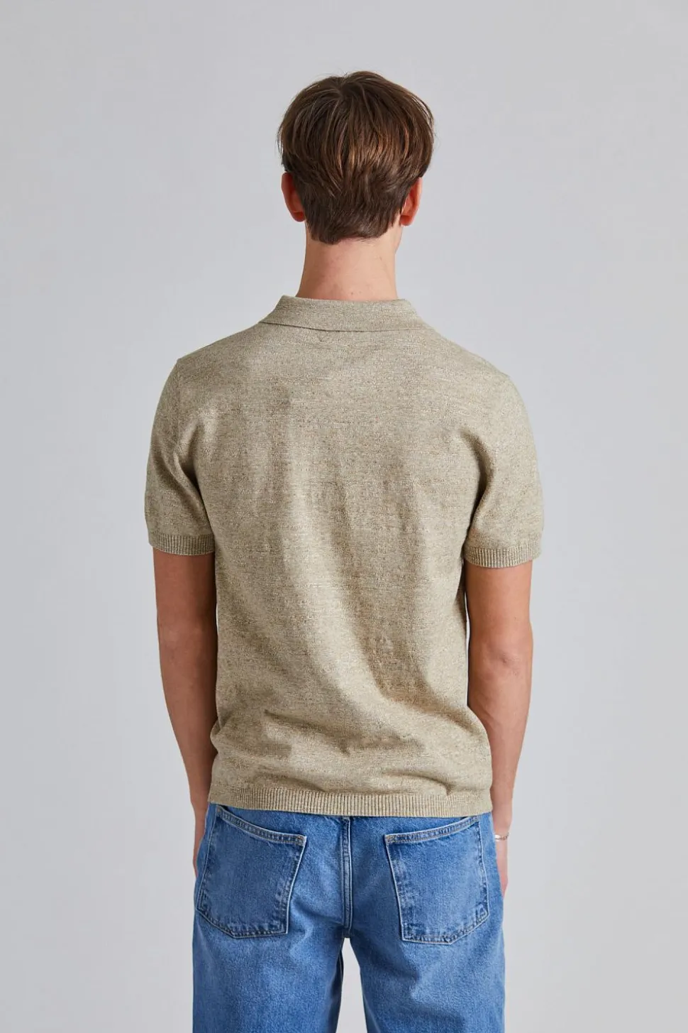 Henrik Cotton Pique Sand Mix